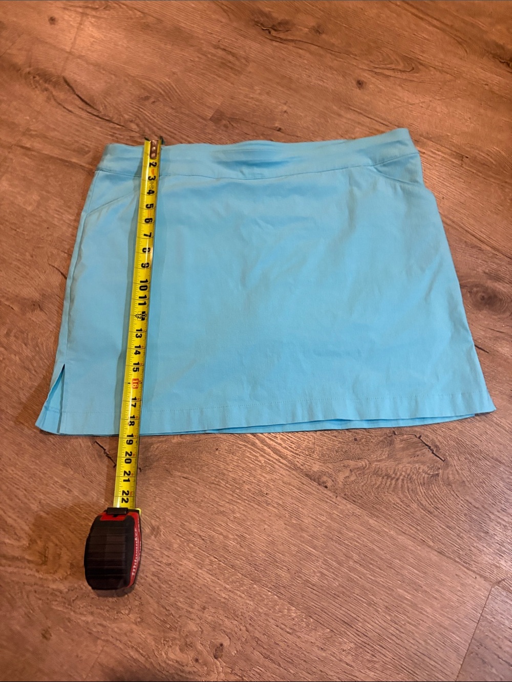 Light Blue Tennis Skort - Simple A-Line Skirt Pockets